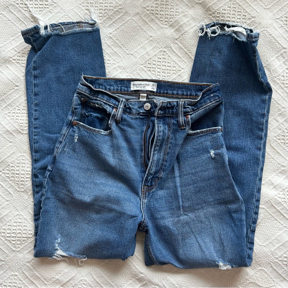 Abercrombie curve love ankle straight denim jeans
